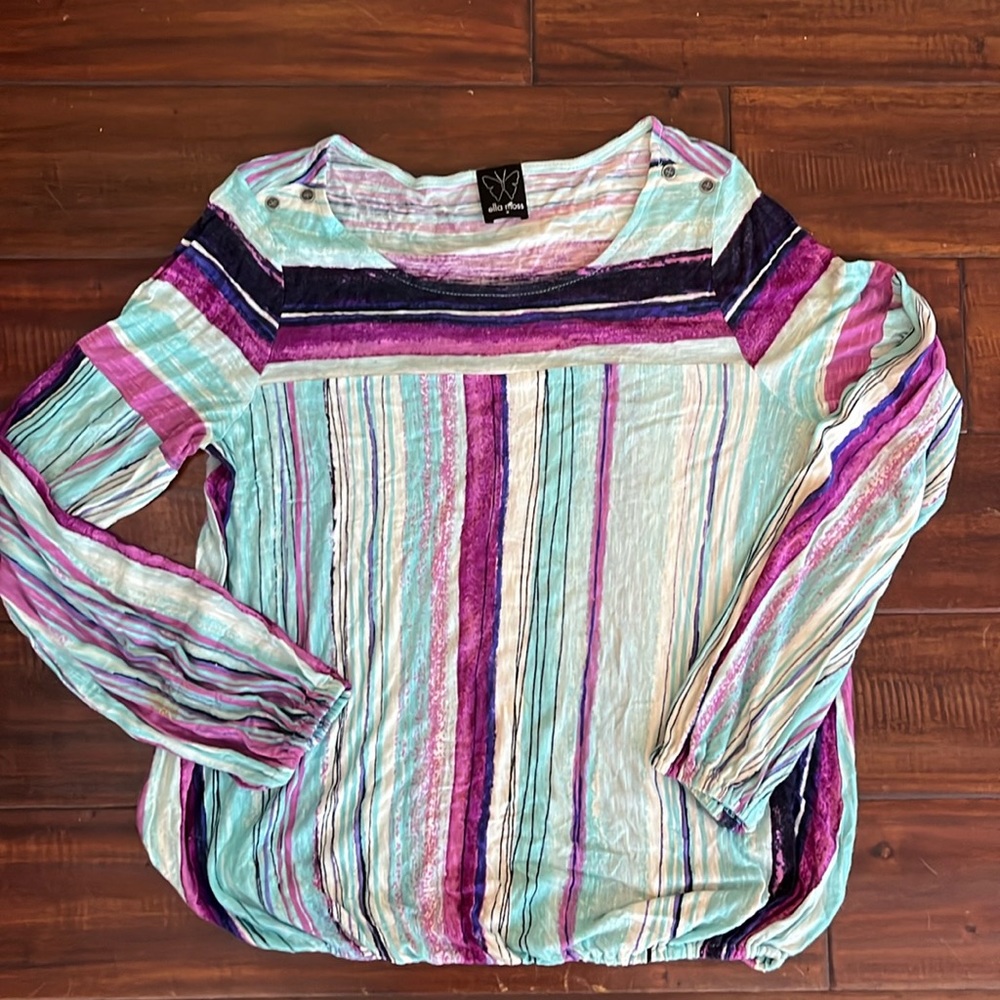 Ella Moss size medium striped tunic top